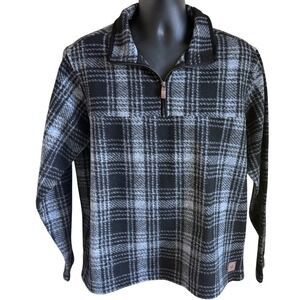Plaid Fleece Pullover Cabincore Warm Western Heritage‎ Outdoor John Wayne L